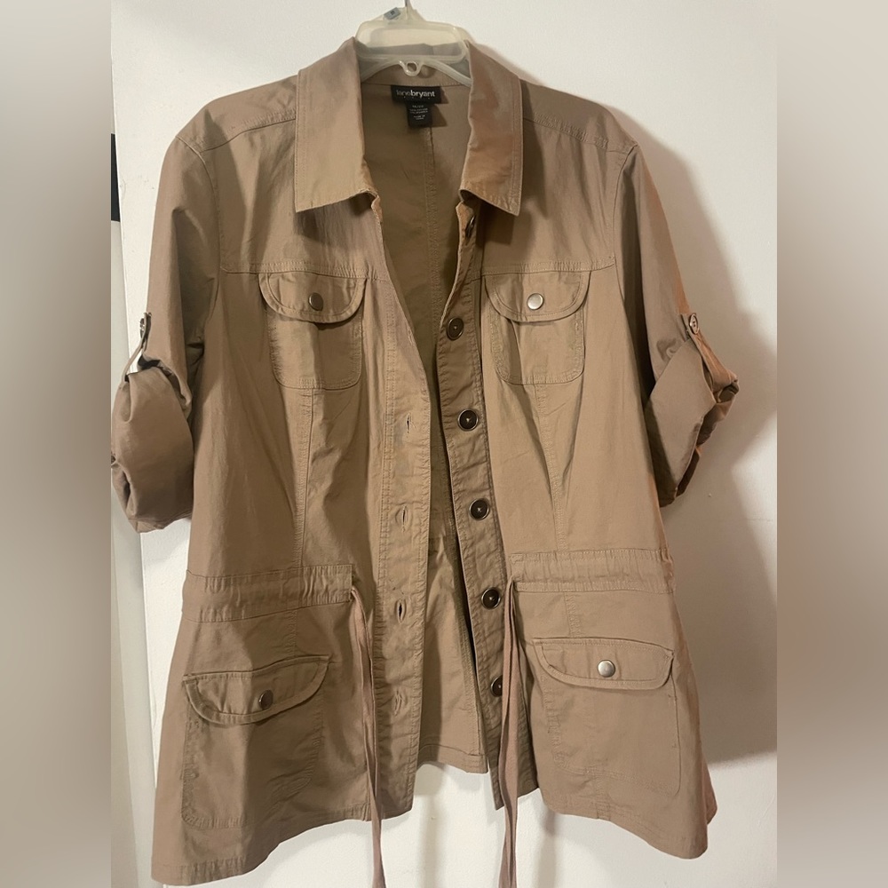 Lane Bryant - Women’s 18/20 khaki short sleeve jacket